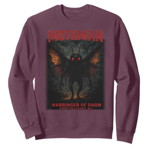 Mothman Sweatshirt Horror Harbinger of Doom Urban Myth Cryptid Creature TS10 Maroon Print Your Wear