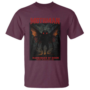 Mothman T Shirt Horror Harbinger of Doom Urban Myth Cryptid Creature TS10 Maroon Print Your Wear
