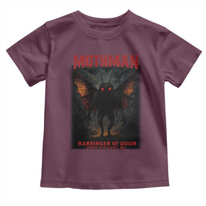 Mothman Toddler T Shirt Horror Harbinger of Doom Urban Myth Cryptid Creature TS10 Maroon Print Your Wear
