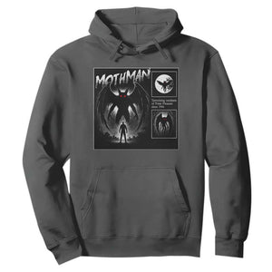 Mothman Hoodie Retro Horror Manga Urban Myth Cryptid Creature TS10 Dark Heather Print Your Wear