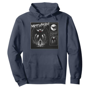 Mothman Hoodie Retro Horror Manga Urban Myth Cryptid Creature TS10 Navy Print Your Wear