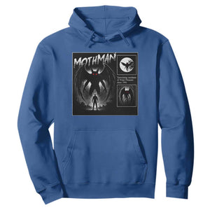 Mothman Hoodie Retro Horror Manga Urban Myth Cryptid Creature TS10 Royal Blue Print Your Wear