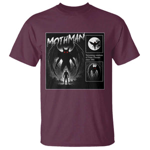 Mothman T Shirt Retro Horror Manga Urban Myth Cryptid Creature TS10 Maroon Print Your Wear
