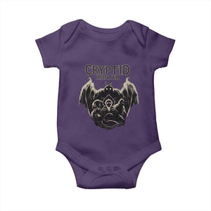 Retro Cryptid Hunter Baby Onesie Mothman Bigfoot Loch Ness Monster Cryptids TS10 Purple Print Your Wear