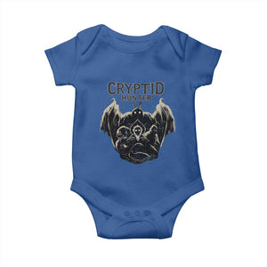 Retro Cryptid Hunter Baby Onesie Mothman Bigfoot Loch Ness Monster Cryptids TS10 Royal Blue Print Your Wear