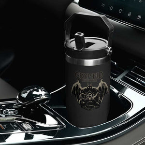 Retro Cryptid Hunter Flip Straw Tumbler Mothman Bigfoot Loch Ness Monster Cryptids TS10 Print Your Wear