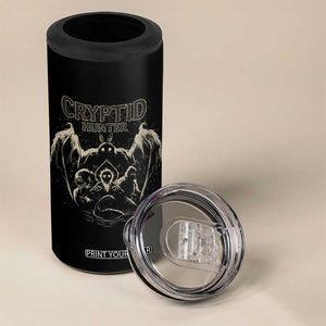 Retro Cryptid Hunter 4 in 1 Can Cooler Tumbler Mothman Bigfoot Loch Ness Monster Cryptids TS10 Print Your Wear