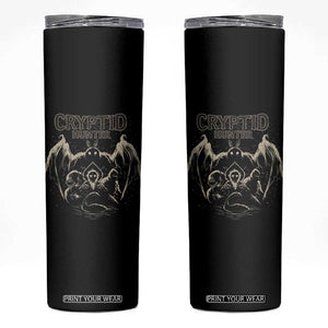 Retro Cryptid Hunter Skinny Tumbler Mothman Bigfoot Loch Ness Monster Cryptids TS10 Black Print Your Wear