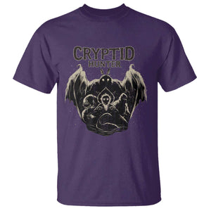 Retro Cryptid Hunter T Shirt Mothman Bigfoot Loch Ness Monster Cryptids TS10 Purple Print Your Wear