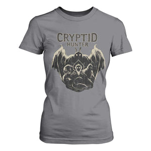 Retro Cryptid Hunter T Shirt For Women Mothman Bigfoot Loch Ness Monster Cryptids TS10 Charcoal Print Your Wear