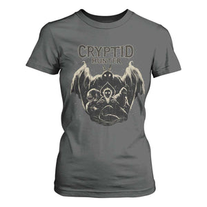 Retro Cryptid Hunter T Shirt For Women Mothman Bigfoot Loch Ness Monster Cryptids TS10 Dark Heather Print Your Wear