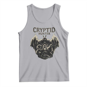 Retro Cryptid Hunter Tank Top Mothman Bigfoot Loch Ness Monster Cryptids TS10 Athletic Heather Print Your Wear