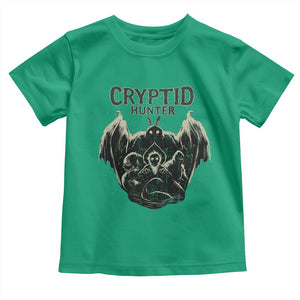 Retro Cryptid Hunter Toddler T Shirt Mothman Bigfoot Loch Ness Monster Cryptids TS10 Irish Green Print Your Wear