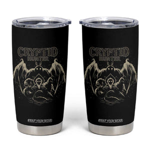 Retro Cryptid Hunter Tumbler Cup Mothman Bigfoot Loch Ness Monster Cryptids TS10 Black Print Your Wear