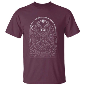 Mothman T Shirt Cryptid Paranormal Occult Horror Gothic Monster TS10 Maroon Print Your Wear