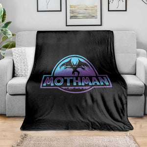 Mothman Throw Blanket Retro Neon Cryptid Paranormal Horror Monster TS10 Print Your Wear