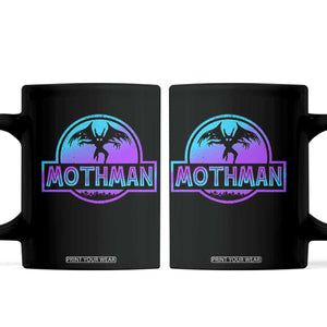 Mothman Coffee Mug Retro Neon Cryptid Paranormal Horror Monster TS10 Black Print Your Wear