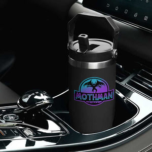 Mothman Flip Straw Tumbler Retro Neon Cryptid Paranormal Horror Monster TS10 Print Your Wear