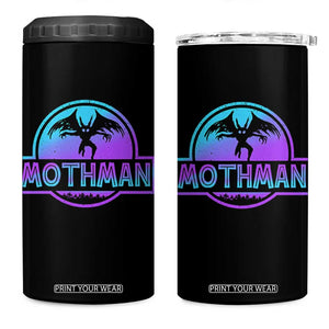 Mothman 4 in 1 Can Cooler Tumbler Retro Neon Cryptid Paranormal Horror Monster TS10 One Size: 16 oz Black Print Your Wear