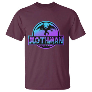 Mothman T Shirt Retro Neon Cryptid Paranormal Horror Monster TS10 Maroon Print Your Wear