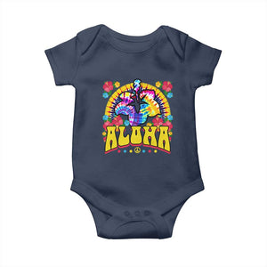 Hawaii Family Vacation Baby Onesie Tie Dye Groovy Hibicus Flower Beach Vacay Hawaiian Christmas TS10 Navy Print Your Wear
