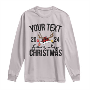Personalized Matching Family Christmas Long Sleeve Shirt Custom Name Xmas Gift TS10 Ice Gray Print Your Wear