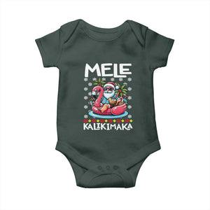 Mele Kalikimaka Hawaiian Christmas Santa Baby Onesie Palm Tree Beach Tropical Hawaii Xmas TS10 Print Your Wear