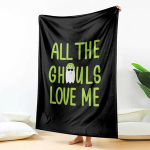 Halloween Boo Ghost Cute Costume Throw Blanket Funny All The Ghouls Love Me Shirt Boys Toddler Girls Kids Youth TS10 Print Your Wear