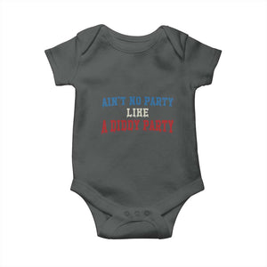 Aint No Party Like A Diddy Party Baby Onesie Slimy Font Vintage TS10 Dark Heather Print Your Wear