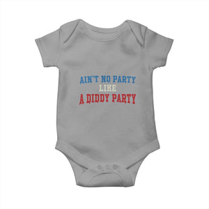 Aint No Party Like A Diddy Party Baby Onesie Slimy Font Vintage TS10 Sport Gray Print Your Wear