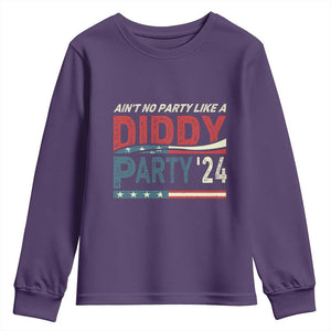 Aint No Party Like A Diddy Party Youth Sweatshirt TS10 Purple Print Your Wear