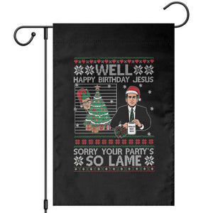 Funny Office Christmas Garden Flag Party Well Happy Birthday Jesus TV Show Ugly Xmas TS10 Black Print Your Wear
