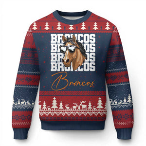 Vintage DFB Football Inspirational Ugly Christmas Sweater Mascot Game Day Athletic Fan Gift TS10 Navy Red Print Your Wear