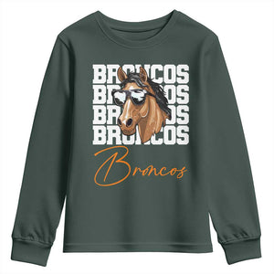 Vintage DFB Football Inspirational Youth Sweatshirt Mascot Game Day Athletic Fan Gift TS10 Dark Forest Green Print Your Wear