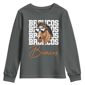Vintage DFB Football Inspirational Youth Sweatshirt Mascot Game Day Athletic Fan Gift TS10 Dark Heather Print Your Wear