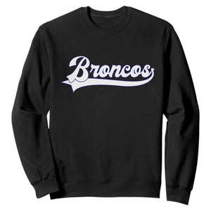 Vintage Broncos Football Sweatshirt Classic Game Day Sports Name Tee TS10 Black Print Your Wear