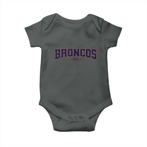 Vintage DFB Baby Onesie Classic Game Day Print Retro Varsity Football Team Name TS10 Dark Heather Print Your Wear