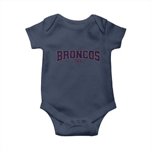 Vintage DFB Baby Onesie Classic Game Day Print Retro Varsity Football Team Name TS10 Navy Print Your Wear