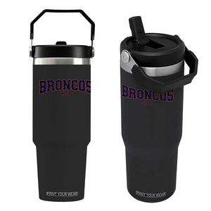 Vintage DFB Flip Straw Tumbler Classic Game Day Print Retro Varsity Football Team Name TS10 One Size: 30 oz Black Print Your Wear