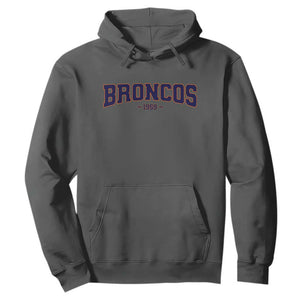 Vintage DFB Hoodie Classic Game Day Print Retro Varsity Football Team Name TS10 Dark Heather Print Your Wear