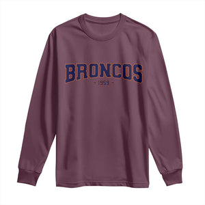 Vintage DFB Long Sleeve Shirt Classic Game Day Print Retro Varsity Football Team Name TS10 Maroon Print Your Wear