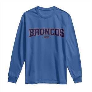 Vintage DFB Long Sleeve Shirt Classic Game Day Print Retro Varsity Football Team Name TS10 Royal Blue Print Your Wear