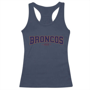 Vintage DFB Racerback Tank Top Classic Game Day Print Retro Varsity Football Team Name TS10 Navy Print Your Wear