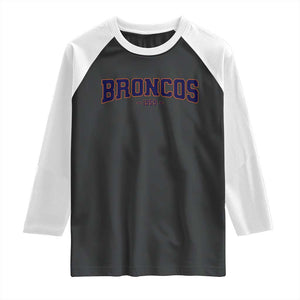 Vintage DFB Raglan Shirt Classic Game Day Print Retro Varsity Football Team Name TS10 Black White Print Your Wear