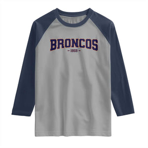 Vintage DFB Raglan Shirt Classic Game Day Print Retro Varsity Football Team Name TS10 Sport Gray Navy Print Your Wear