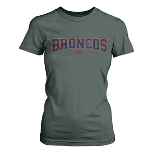 Vintage DFB T Shirt For Women Classic Game Day Print Retro Varsity Football Team Name TS10 Dark Forest Green Print Your Wear