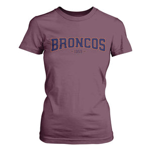 Vintage DFB T Shirt For Women Classic Game Day Print Retro Varsity Football Team Name TS10 Maroon Print Your Wear
