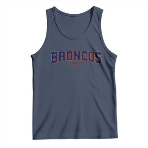 Vintage DFB Tank Top Classic Game Day Print Retro Varsity Football Team Name TS10 Navy Print Your Wear