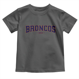 Vintage DFB Toddler T Shirt Classic Game Day Print Retro Varsity Football Team Name TS10 Dark Heather Print Your Wear