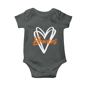 Vintage DFB Baby Onesie Football Team Fans Heart Graphic Game Day TS10 Dark Heather Print Your Wear